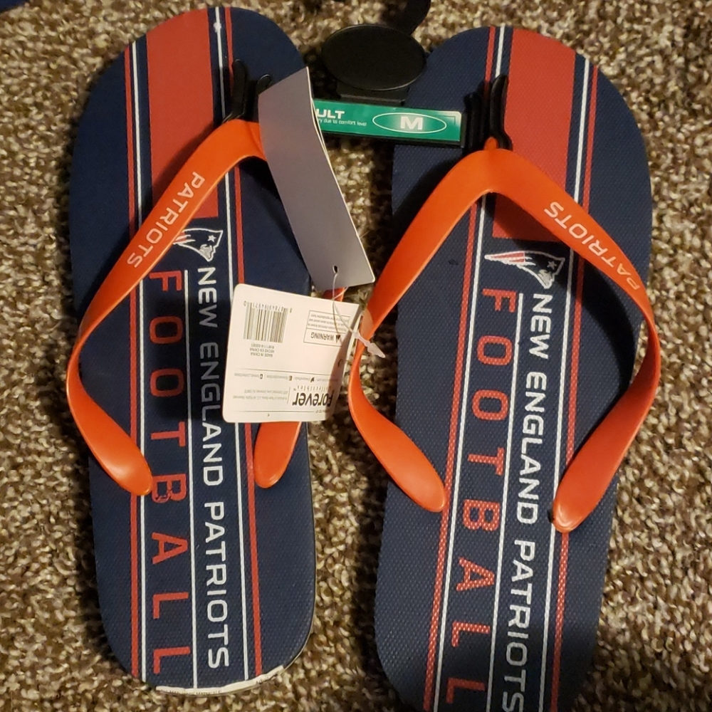 New England Patriots Flip flops